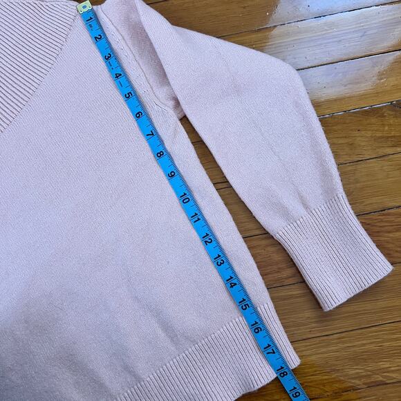 Anthropologie MOTH Off the Shoulder Boat Neck Light Pink Sweater Size XS - Picture 15 of 16